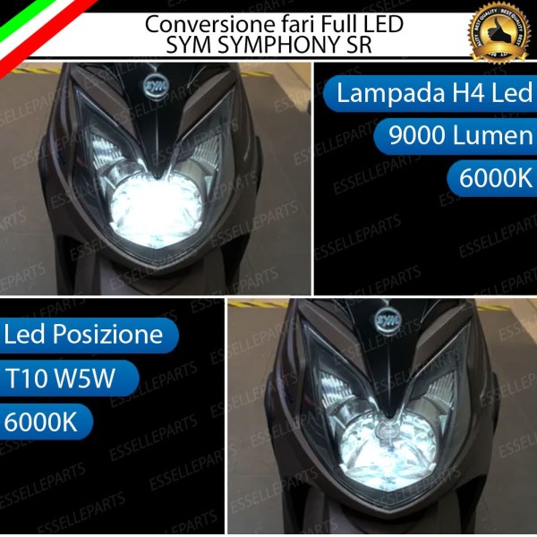 Conversione full LED Lampada H4 Anabbagliante Abbagliante SYM SYMPHONY SR