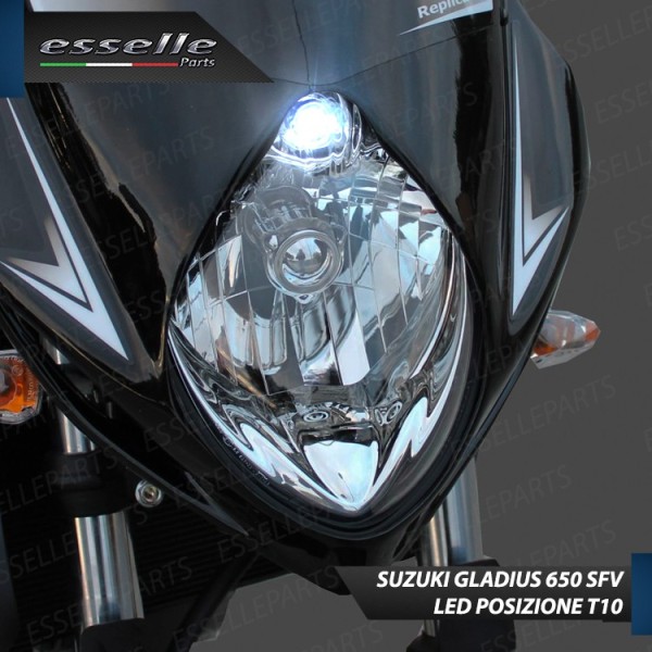 Lampade H4 + T10 LED per SUZUKI GLADIUS 650 SFV 6000K Bianco