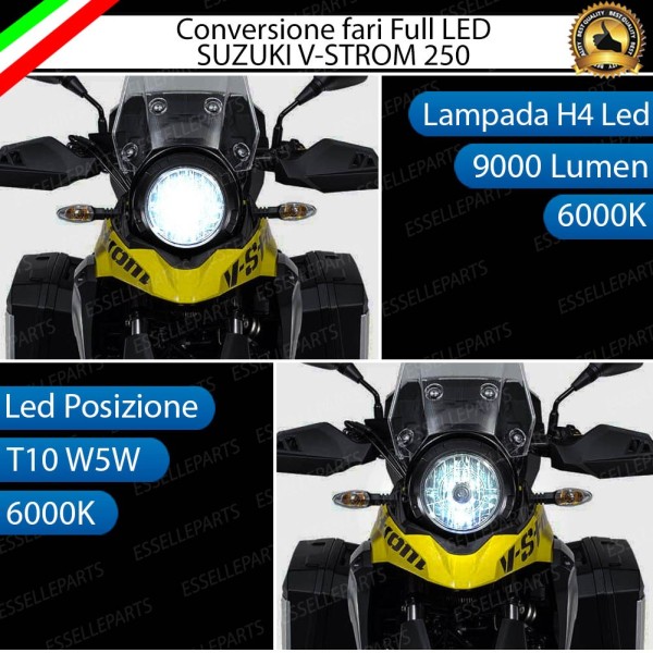Conversione full LED Lampada H4 Anabbagliante Abbagliante SUZUKI V-STROM 250