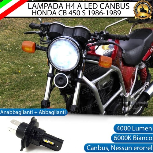 Lampada Singola H4 4000 LUMEN per HONDA CB 450 1986-1989 S