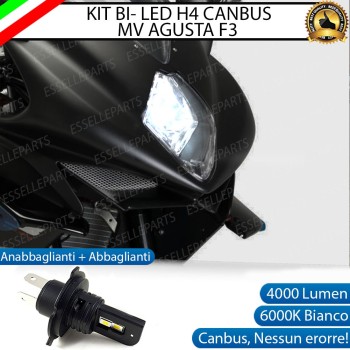 Lampada Singola LED H4 4000 Lumen per MV AGUSTA F3 800 2013-2017 EAS ABS