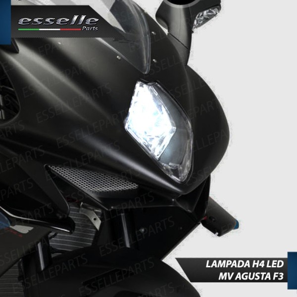 Lampada Singola LED H4 4000 Lumen per MV AGUSTA F3 800 2013-2017 EAS ABS