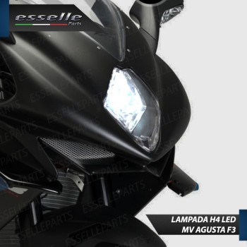 Lampada Singola LED H4 4000 Lumen per MV AGUSTA F3 800 2013-2017 EAS ABS