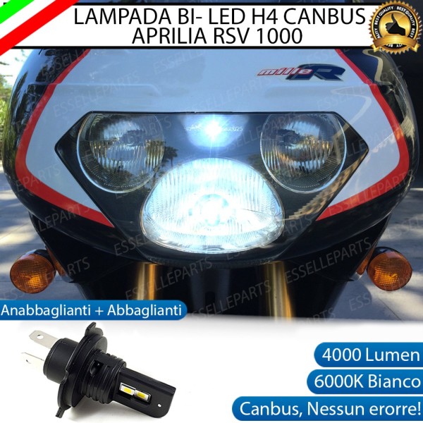 Lampada Singola Anabbagliante LED H4 4000 Lumen per APRILIA RSV 1000 2000-2001