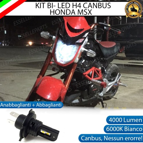 Lampada Singola LED H4 4000 Lumen per HONDA MSX 125 2016-2017