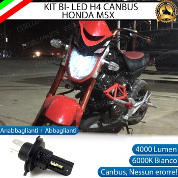 Lampada Singola LED H4 4000 Lumen per HONDA MSX 125 2016-2017 Lampada Singola LED H4 4000 Lumen per HONDA MSX 125 2016-2017
