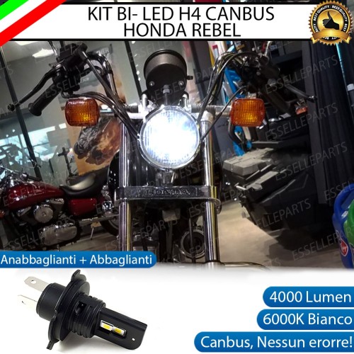 Lampada Singola LED H4 4000 Lumen per HONDA Rebel 250 1996-2000
