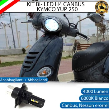 Lampada Singola LED H4 4000 Lumen per KYMCO Yup 250 2002-2005