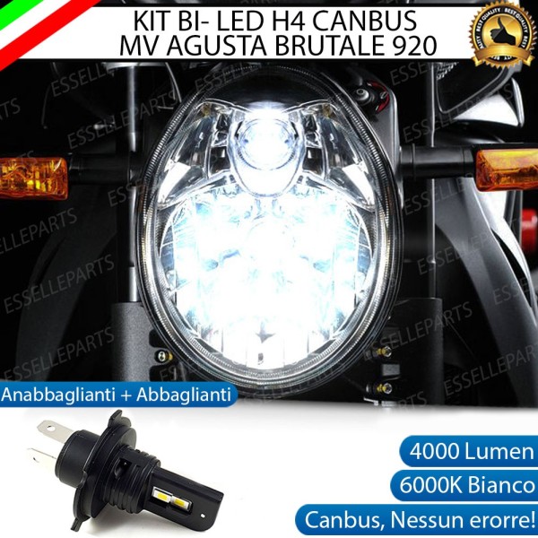 Lampada Singola LED H4 4000 Lumen per MV AGUSTA Brutale 920 2011-2012