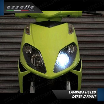 Kit Full LED H8 4900 Lumen Abbaglianti per Derbi Variant 50 2010-2017 Sport 2T