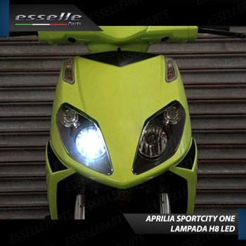 Kit Full LED H8 4900 Lumen Anabbaglianti per Aprilia Sportcity 125 2008-2012 One