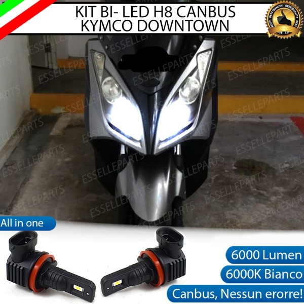 Coppia Lampade H8 LED 6000 Lumen per Anabbaglianti KYMCO Downtown 125i 2009-2017
