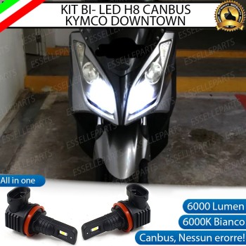 Coppia Lampade H8 LED 6000 Lumen per Anabbaglianti KYMCO Downtown 125i 2009-2017