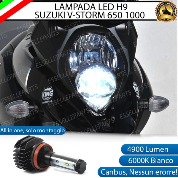 Kit Full LED Lampada H9 4900 Lumen Abbaglianti per SUZUKI V- Strom 1000 2017-2020