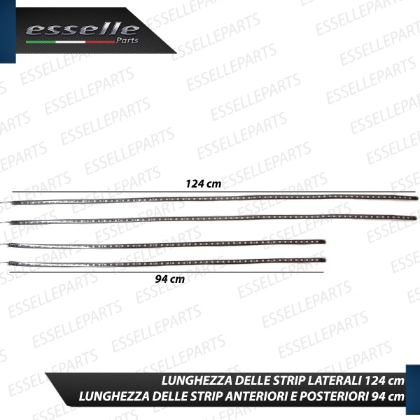 Kit Led Sottoscocca RGB con Controllo APP Wireless Multicolor