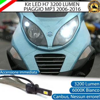Kit Full LED Lampada H1 3200 Lumen Abbaglianti per PIAGGIO MP3 125 2006-2008