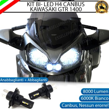 Coppia Luci H4 LED 8000 Lumen per Kawasaki GTR 1400 2015-2016 ABS