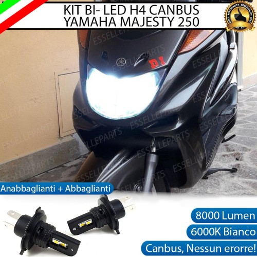 Coppia Lampade H4 LED 8000 Lumen per YAMAHA Majesty 250 1999-2006