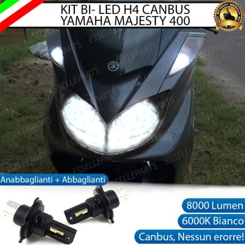 Coppia Lampade H4 LED 8000 Lumen per YAMAHA Majesty 400 2004-2008
