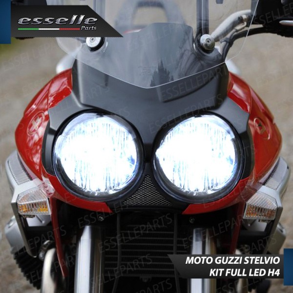 Coppia Lampade H4 LED 8000 Lumen per MOTO GUZZI Stelvio 1200 2011-2016 8V