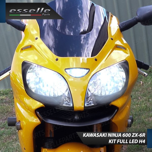 Coppia Lampade H4 LED 8000 Lumen per KAWASAKI Ninja 600 ZX-6R 2000-2002