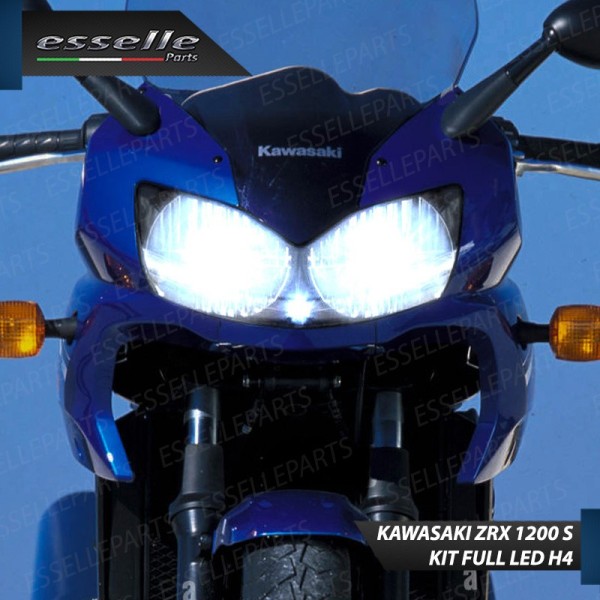 Coppia Lampade H4 LED 8000 Lumen per KAWASAKI ZRX 1200 2001-2004 S