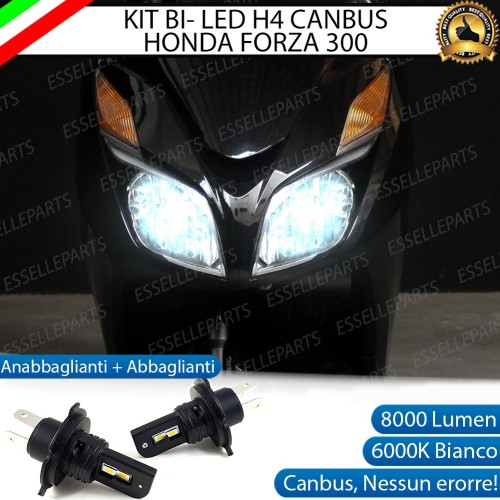 Coppia Lampade H4 LED 8000 Lumen per HONDA Forza 300 2013-2017 ABS