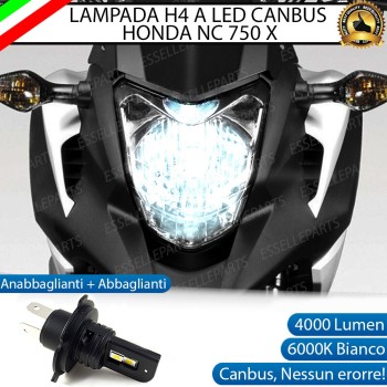 Lampada H4 LED 4000 Lumen per HONDA NC 750 X 2014-2016 Travel Edition ABS Lampada H4 LED 4000 Lumen per HONDA NC 750 X 2014-2016 Travel Edition ABS
