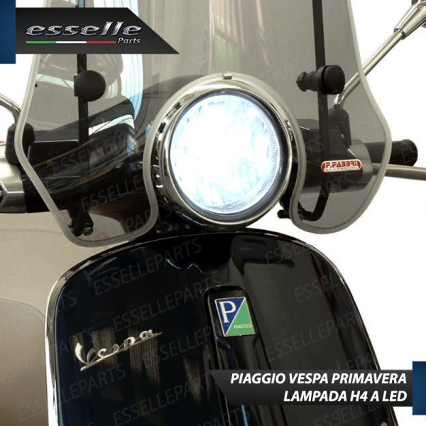 Lampada H4 LED 4000 Lumen per VESPA Primavera 125 2017-2018 3V i-get ABS