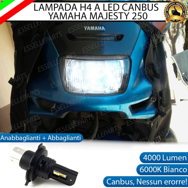 Lampada H4 LED 4000 Lumen per Yamaha Majesty 250 1995-1999