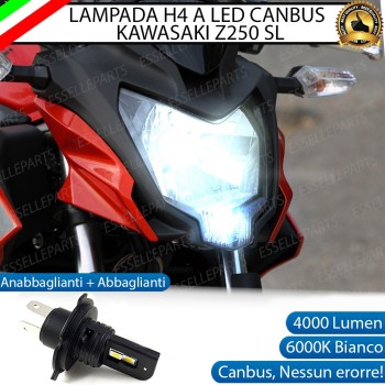 Lampada H4 LED 4000 Lumen per Kawasaki Z 250 SL 2015-2016