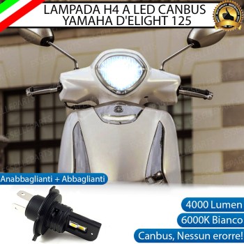 Lampada Singola H4 LED 4000 Lumen per YAMAHA D'Elight 125 2017-2020