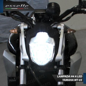 Lampada Singola H4 LED 4000 Lumen per YAMAHA MT-03 2006-2014