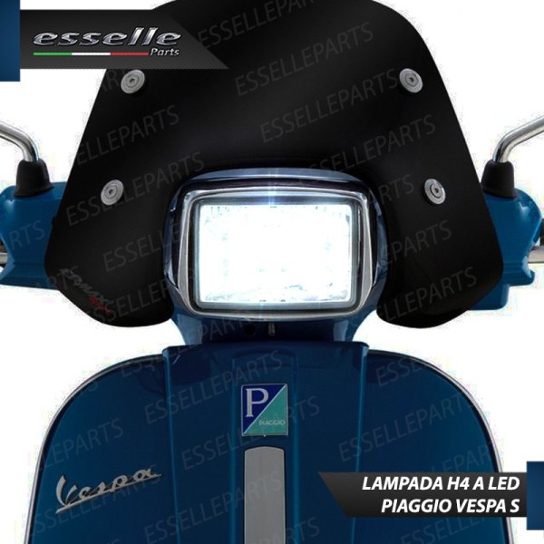 Lampada Singola H4 LED 4000 Lumen per VESPA S 50 2011-2013 2T Sport