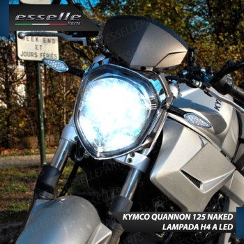 Lampada Singola H4 LED 4000 Lumen per KYMCO Quannon 125 2010-2017 Naked