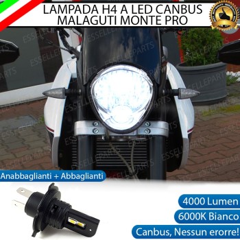 Lampada Singola H4 LED 4000 Lumen per MALAGUTI Monte Pro 125 2019-2020