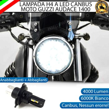 Lampada Singola H4 LED 4000 Lumen per MOTO GUZZI Audace 1400 2017-2020