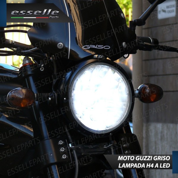 Lampada Singola H4 LED 4000 Lumen per MOTO GUZZI Griso 1200 2007-2012 8V