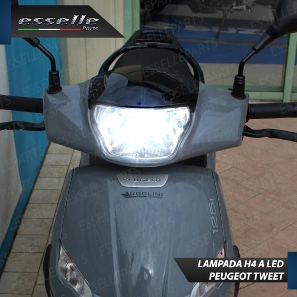Lampada Singola H4 LED 4000 Lumen per PEUGEOT Tweet 150 2017-2020