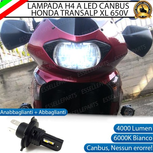 Lampada Singola H4 LED 4000 Lumen per HONDA Transalp XL 650V 2000-2004