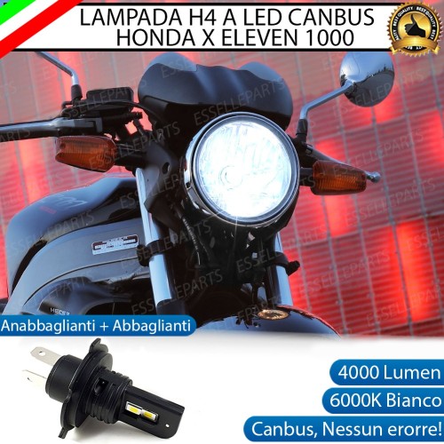 Lampada Singola H4 LED 4000 Lumen per HONDA X Eleven 1100 1999-2001