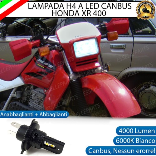 Lampada Singola H4 LED 4000 Lumen per HONDA XR 400 R 1996-2002