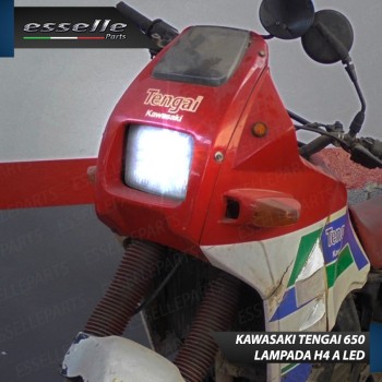 Lampada Singola H4 LED 4000 Lumen per KAWASAKI Tengai 650 1989-1991
