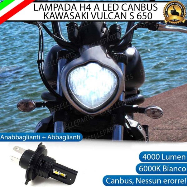 Lampada Singola H4 LED 4000 Lumen per KAWASAKI Vulcan S 650 2021