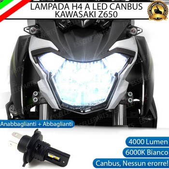 Lampada Singola H4 LED 4000 Lumen per KAWASAKI Z 650 2017-2019