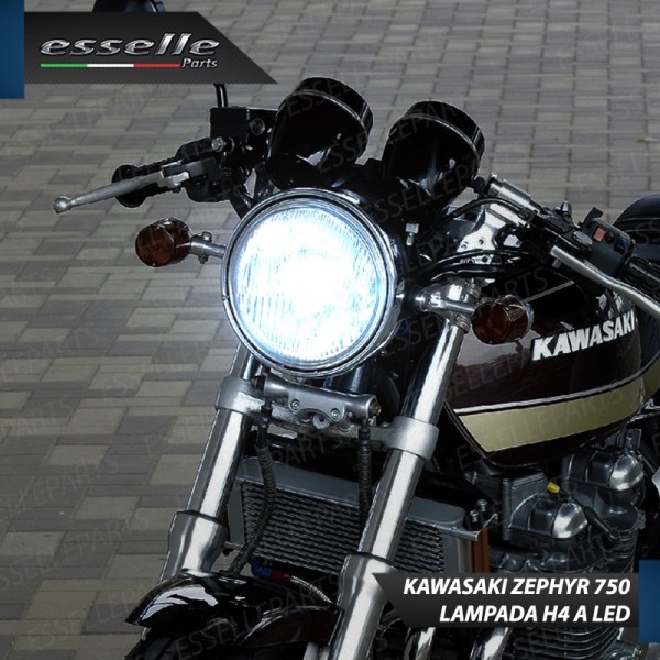 Lampada Singola H4 LED 4000 Lumen per KAWASAKI Zephyr 750 1991-1993