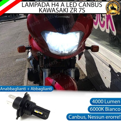Lampada Singola H4 LED 4000 Lumen per KAWASAKI ZR 7S 2001-2004