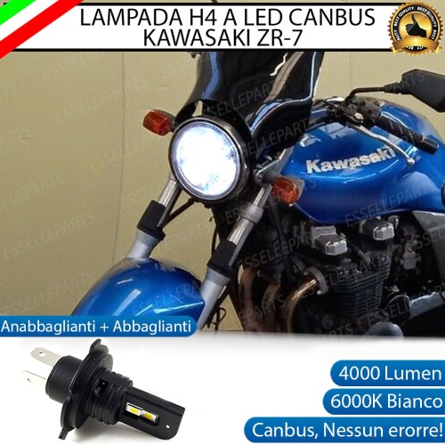 Lampada Singola H4 LED 4000 Lumen per KAWASAKI ZR-7 2001-2004
