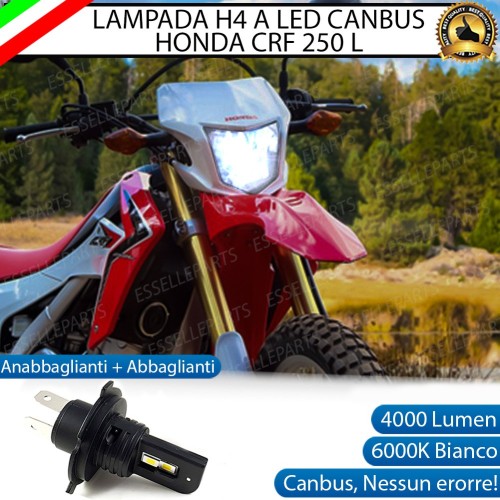 Lampada Singola H4 LED 4000 Lumen per HONDA CRF 250 L 2012-2013