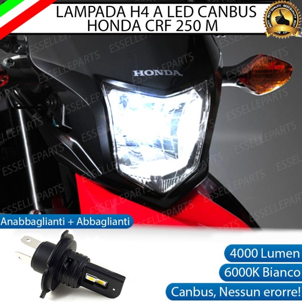 Lampada Singola H4 LED 4000 Lumen per HONDA CRF 250 M 2013-2017